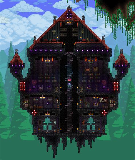My pre-hardmode base has grass walls with vines to climb. . Terraria base building